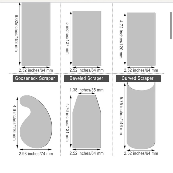 Wood Handle Stainless Steel Scraper Set - Picture 4 of 4